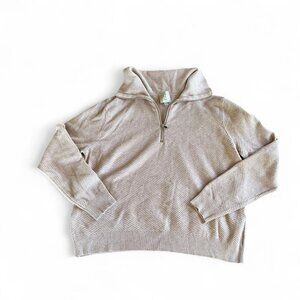 Sioni Women's Quarter Zip Pull Over Textured Sweater size XL